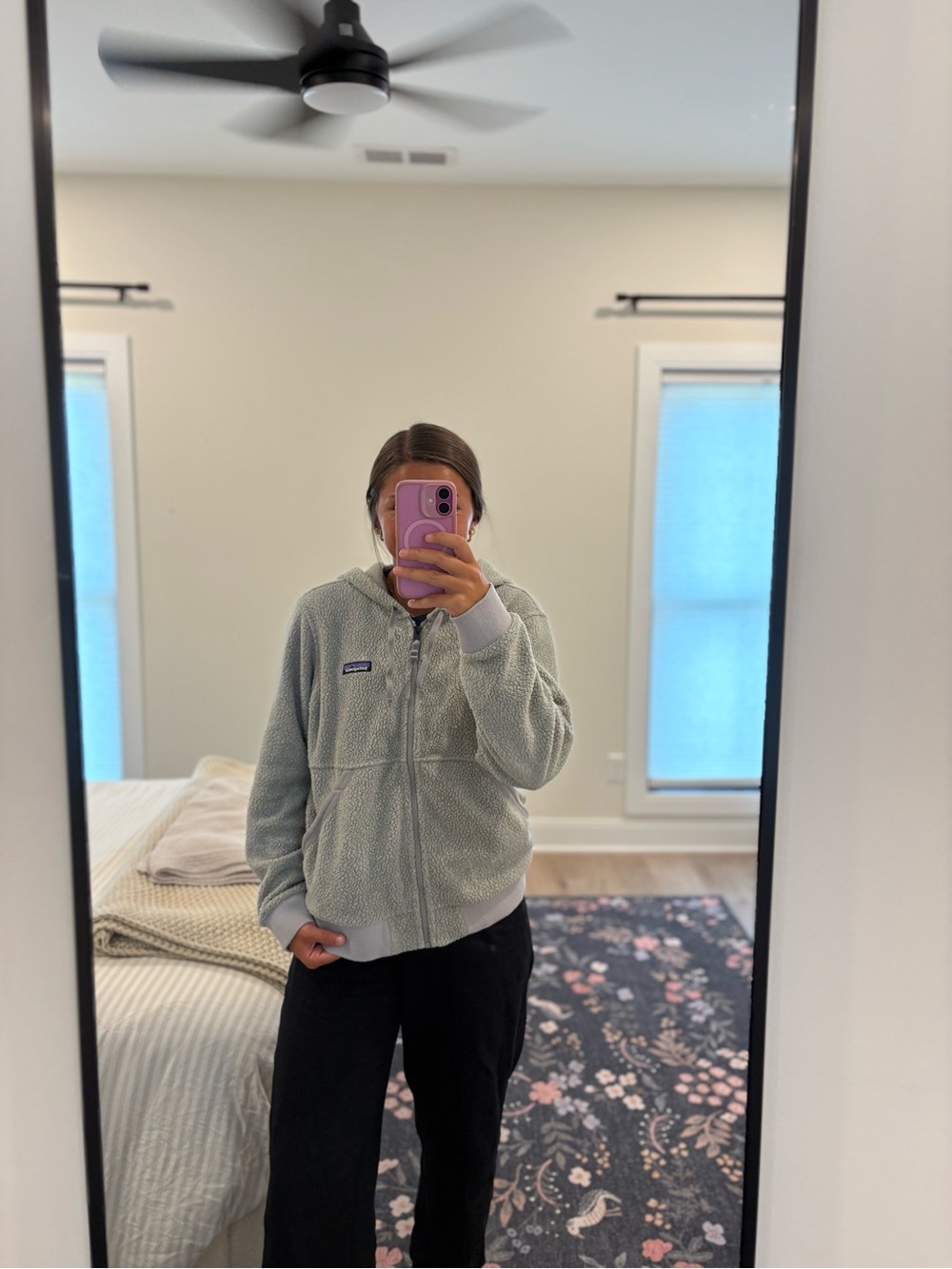 Patagonia hooded Zip Up Sherpa Jacket